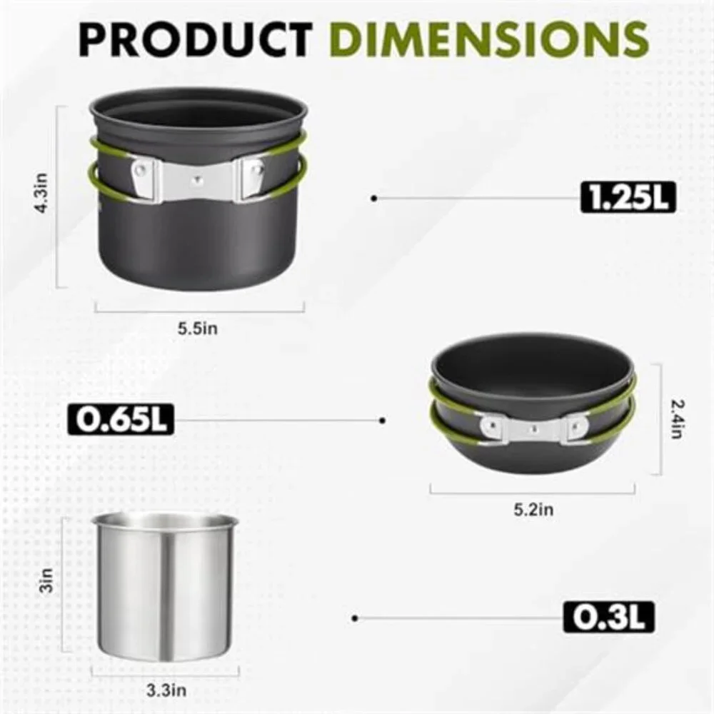 Camping Cookware Kit Backpacking Set